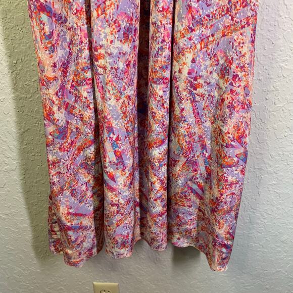 GILNER FARRAR Dress Medium Amelie Kaleidoscope Smocked Corset Waist Lined - Picture 7 of 14